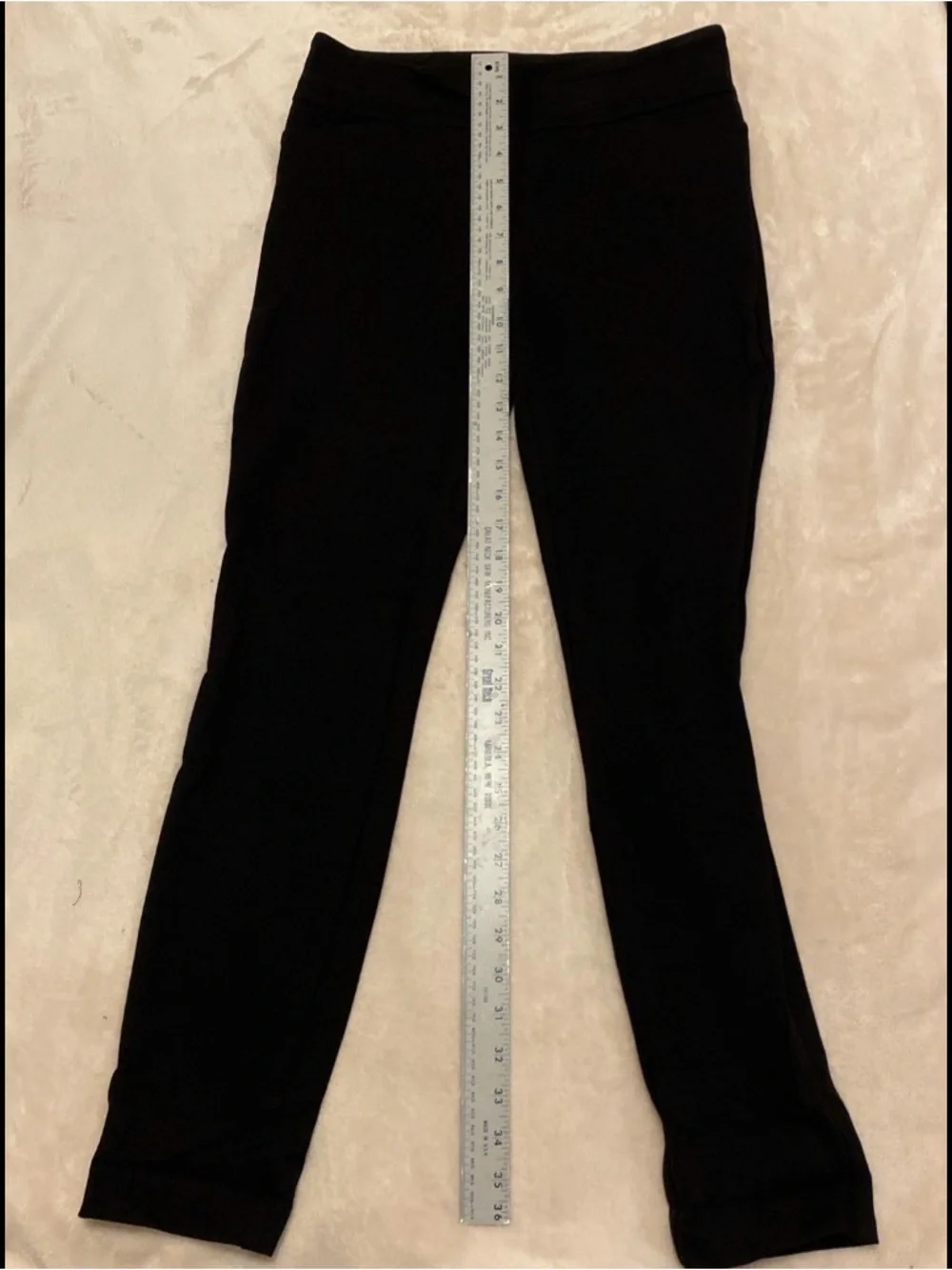 Dalia Black Pull-On Slim Leg Trousers